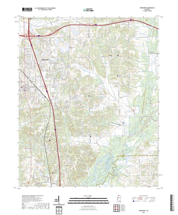 Hernando topographic map thumbnail