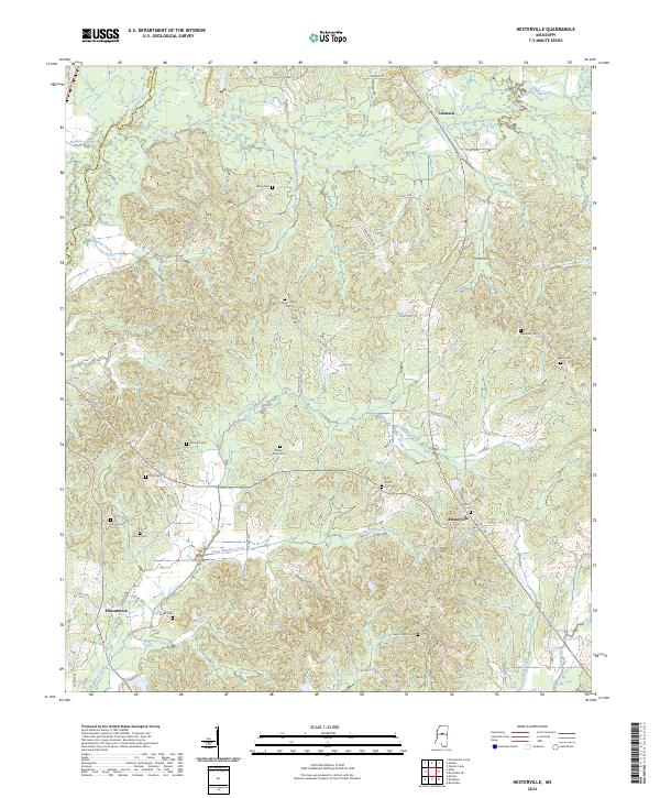 Hesterville topographic map thumbnail