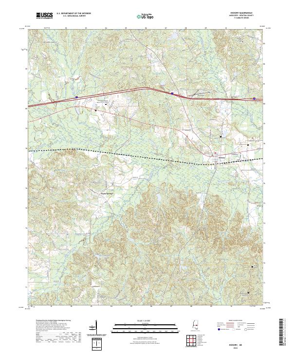 Hickory topographic map thumbnail