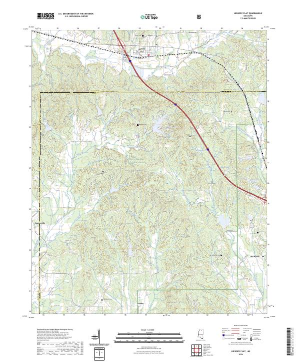 Hickory Flat topographic map thumbnail