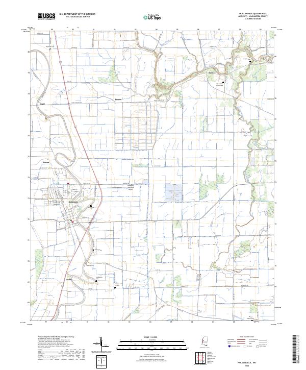 Hollandale topographic map thumbnail