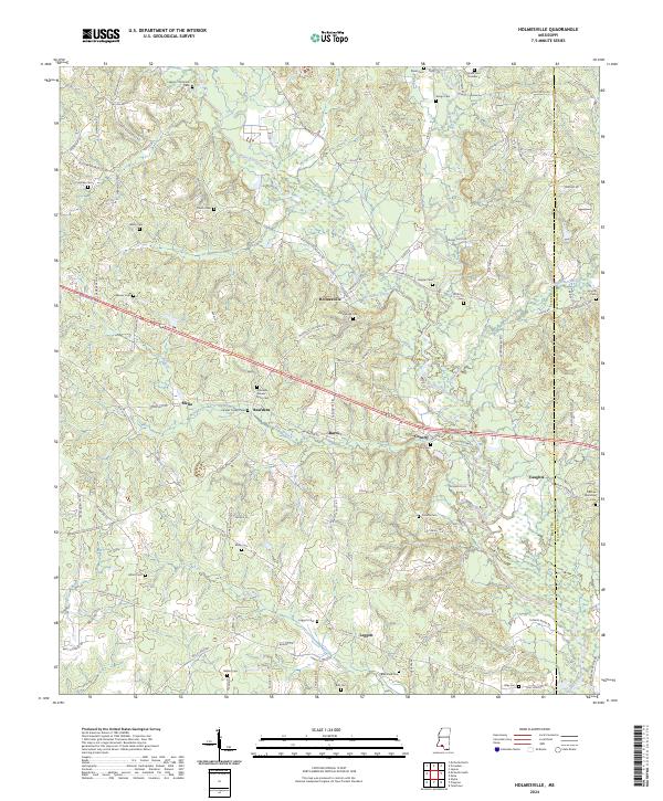 Holmesville topographic map thumbnail