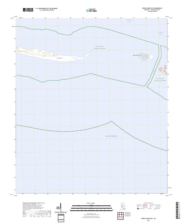 Horn Island East 2024 topographic map thumbnail