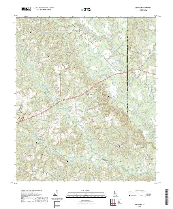 Hot Coffee topographic map thumbnail