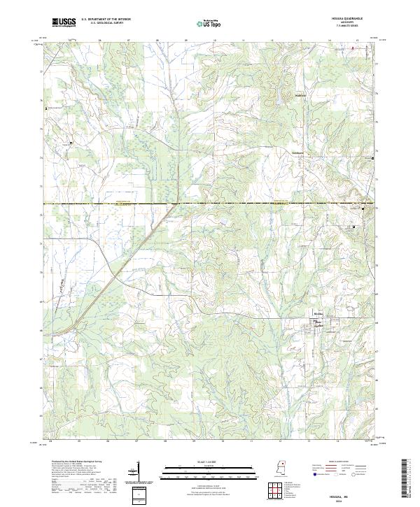 Houlka topographic map thumbnail