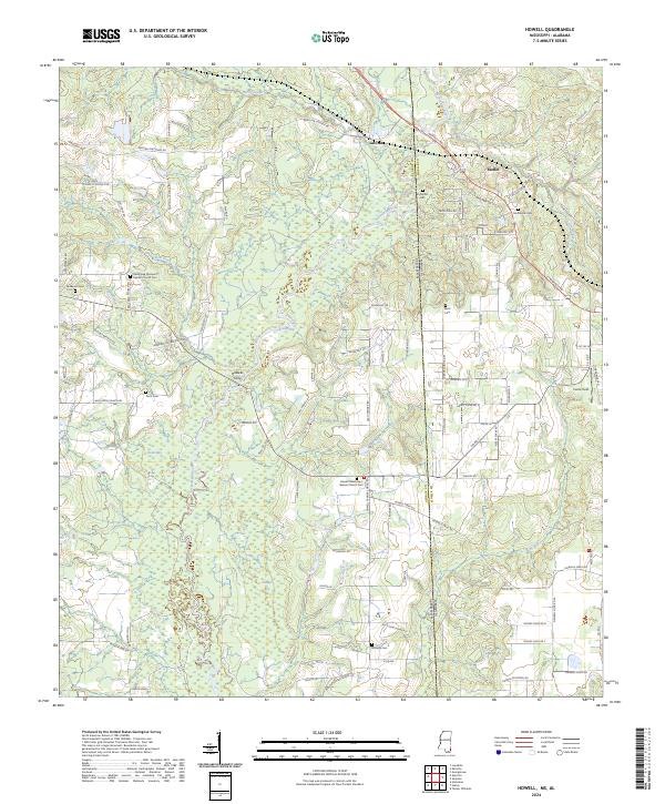 Howell topographic map thumbnail