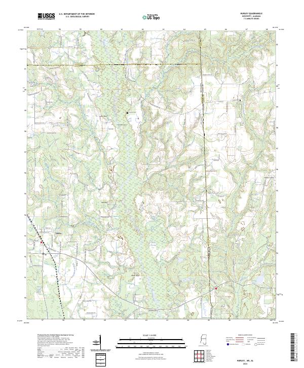 Hurley topographic map thumbnail