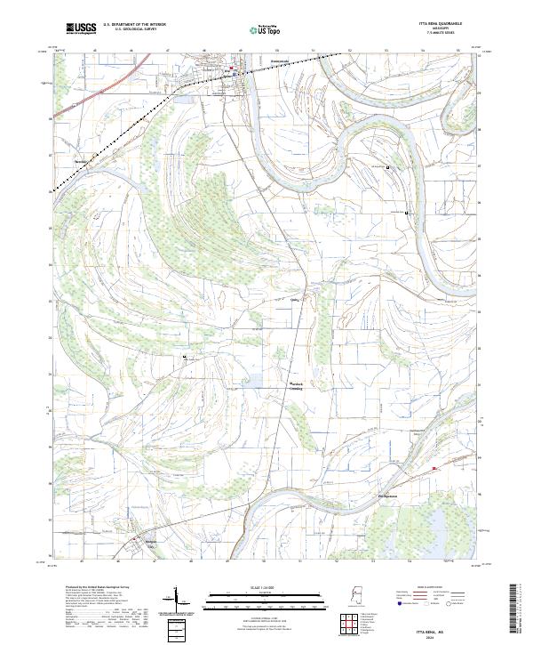 Itta Bena topographic map thumbnail