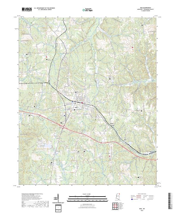 Iuka topographic map thumbnail