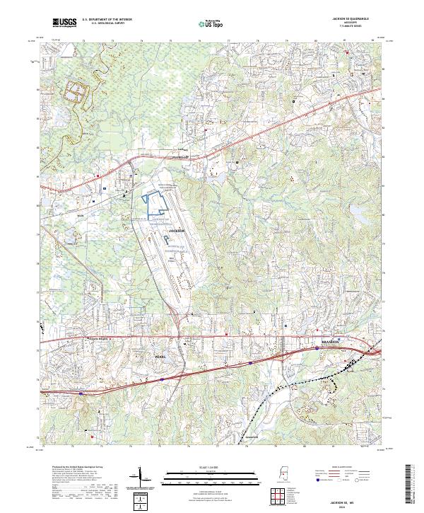 Jackson SE topographic map thumbnail