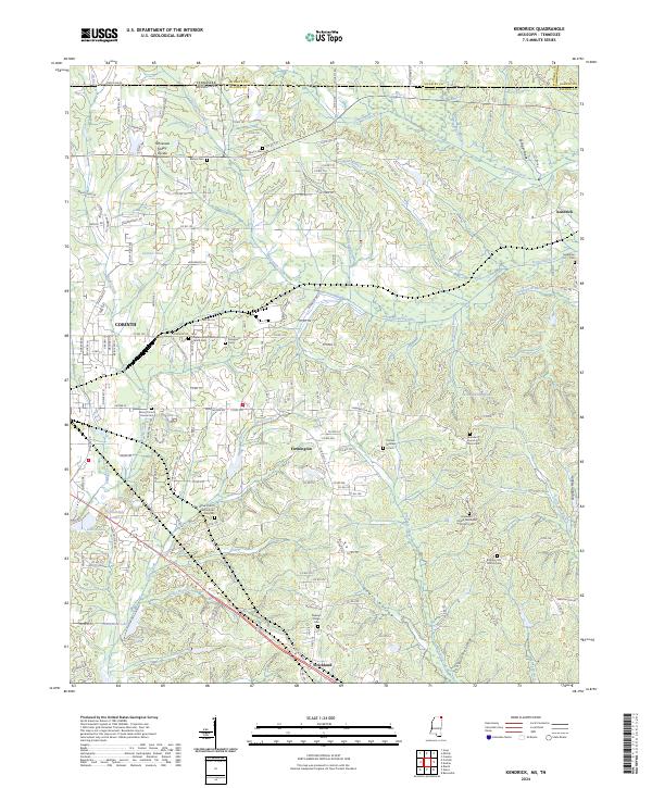 Kendrick topographic map thumbnail