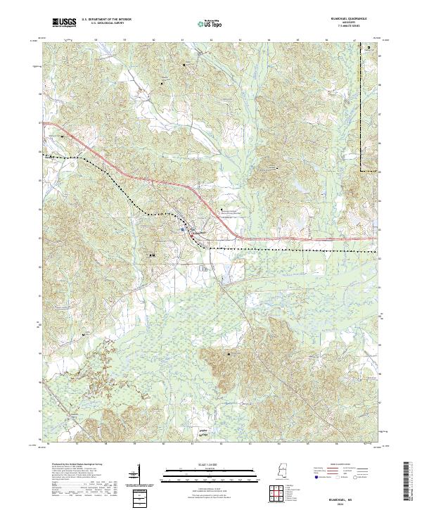 Kilmichael topographic map thumbnail