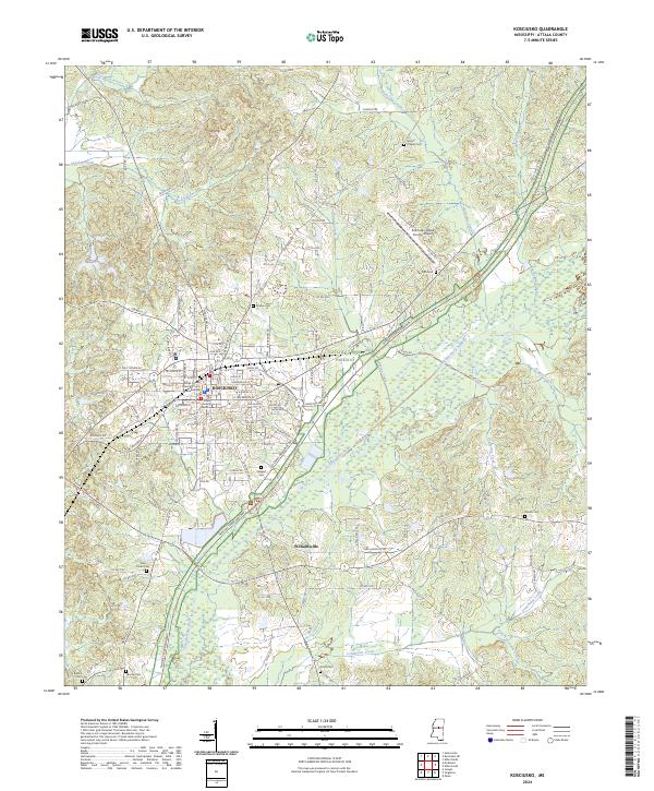 Kosciusko topographic map thumbnail