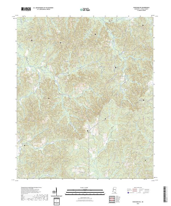 Kosciusko NE topographic map thumbnail