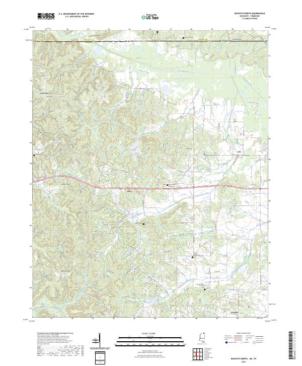 Kossuth North topographic map thumbnail