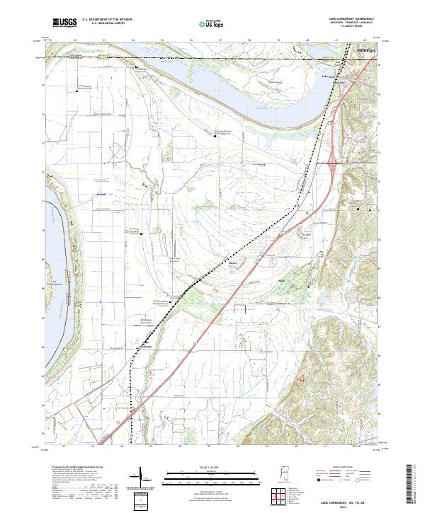 Lake Cormorant topographic map thumbnail