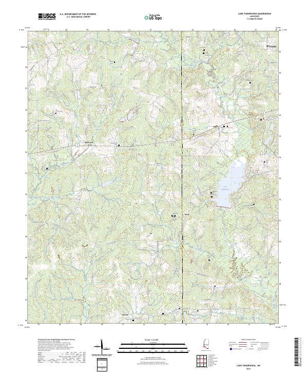 Lake Tangipahoa topographic map thumbnail