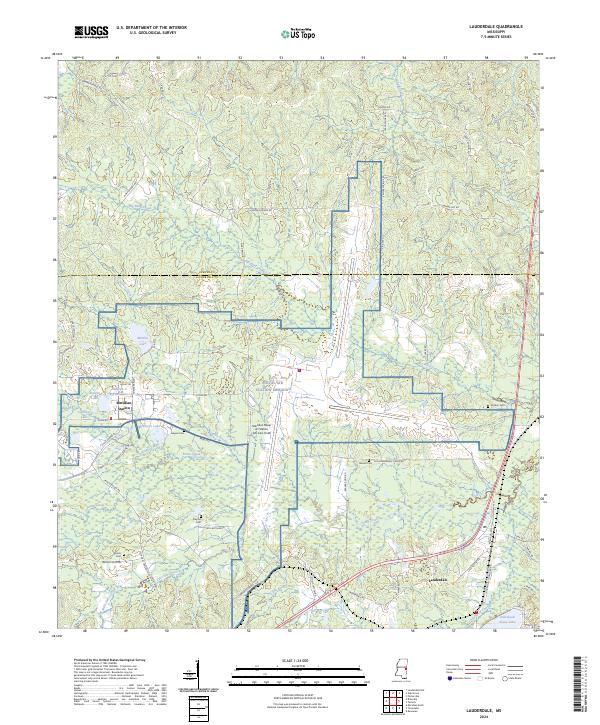 Lauderdale topographic map thumbnail
