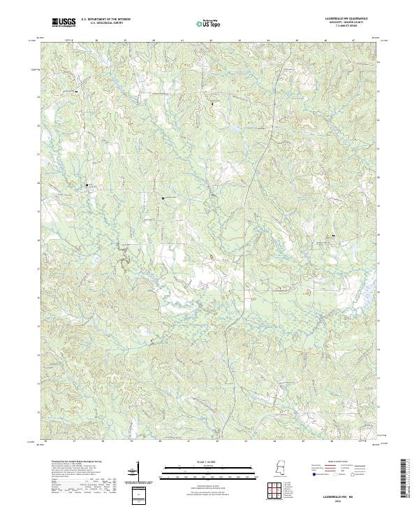 Lauderdale NW topographic map thumbnail