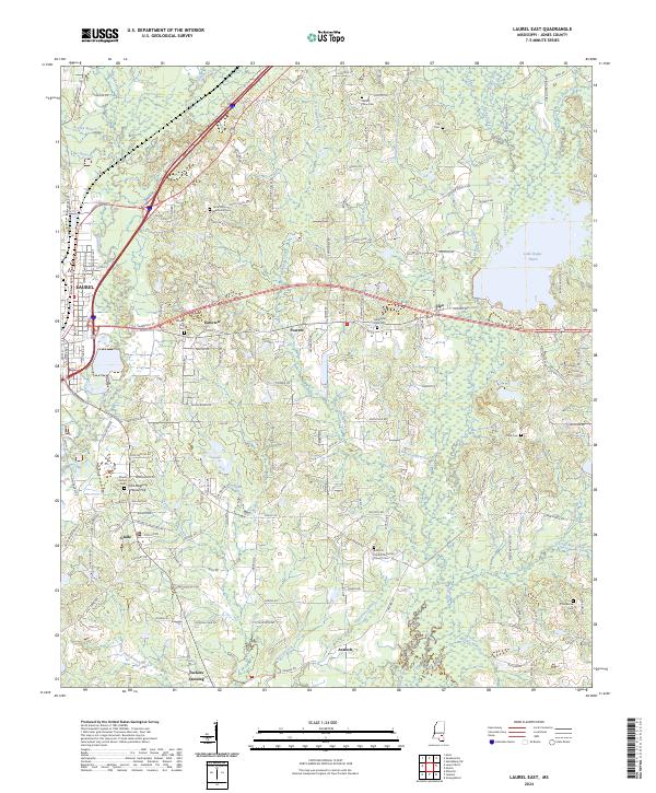 Laurel East topographic map thumbnail