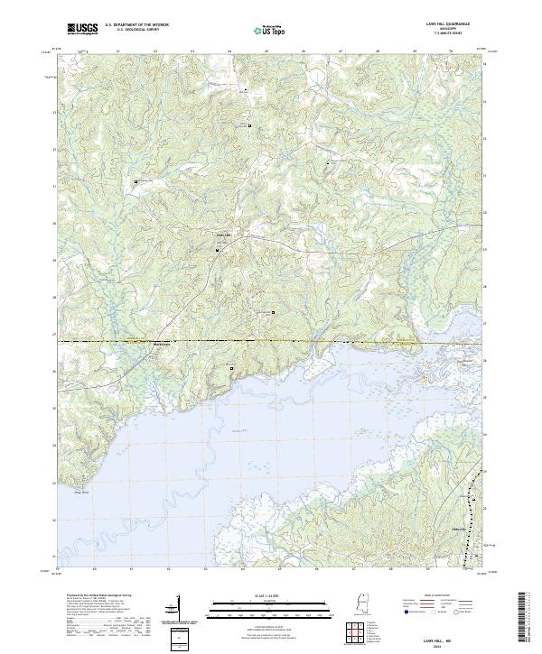 Laws Hill topographic map thumbnail