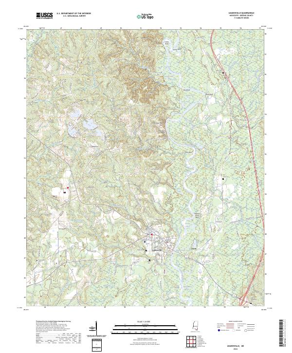 Leakesville topographic map thumbnail
