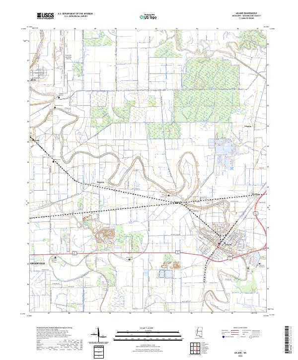Leland topographic map thumbnail
