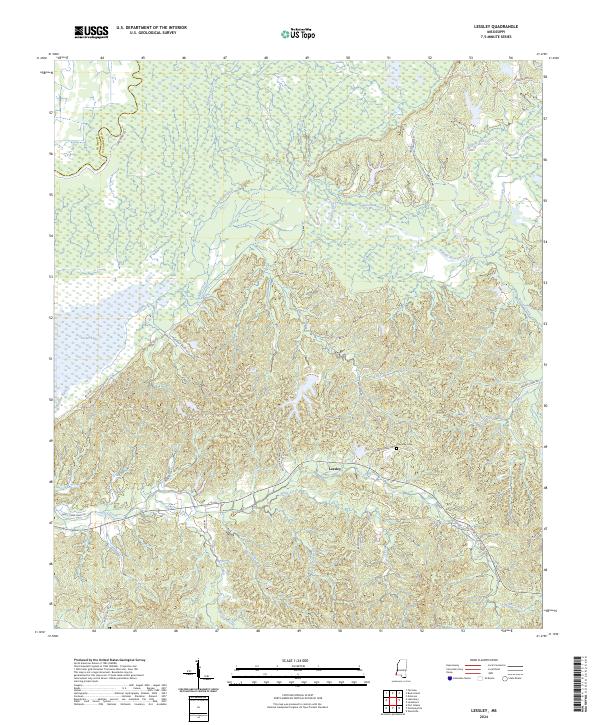 Lessley topographic map thumbnail