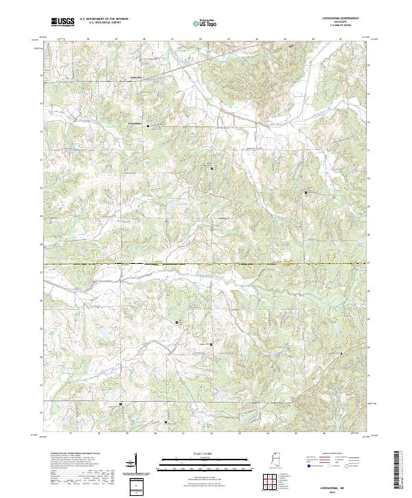 Looxahoma topographic map thumbnail