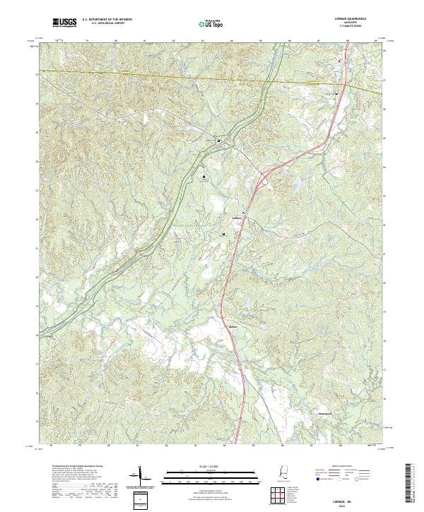 Lorman topographic map thumbnail