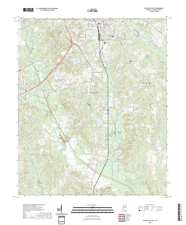 Louisville South topographic map thumbnail