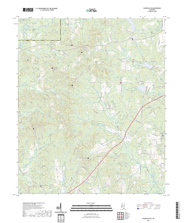 Louisville SW topographic map thumbnail