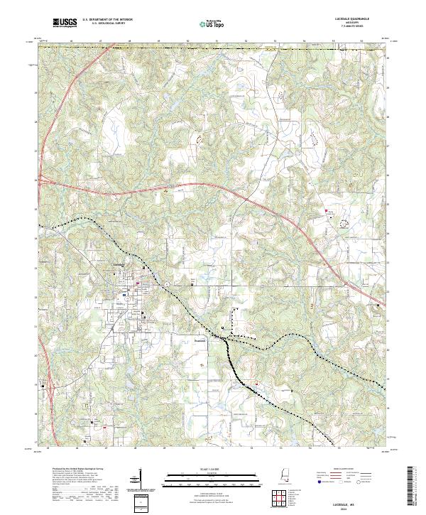 Lucedale topographic map thumbnail