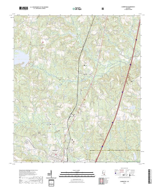 Lumberton topographic map thumbnail