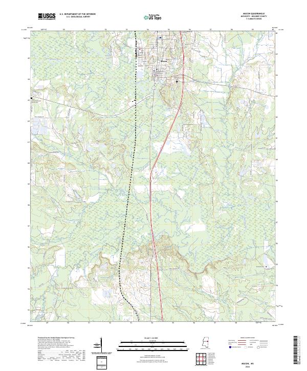 Macon topographic map thumbnail
