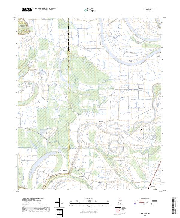 Marcella topographic map thumbnail