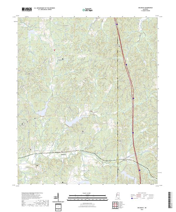 McCarley topographic map thumbnail