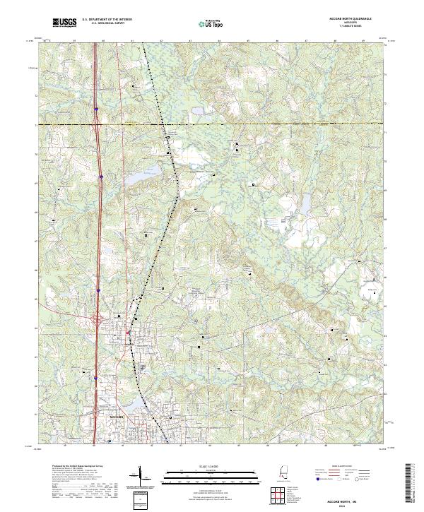 McComb North topographic map thumbnail