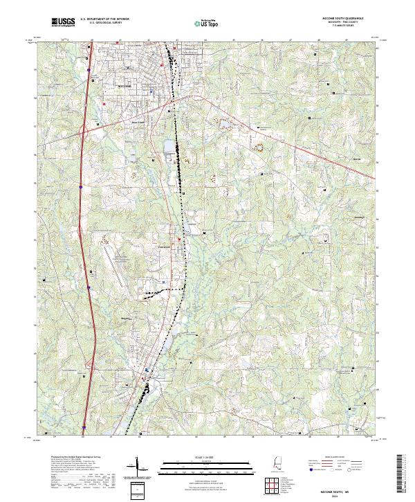 McComb South topographic map thumbnail