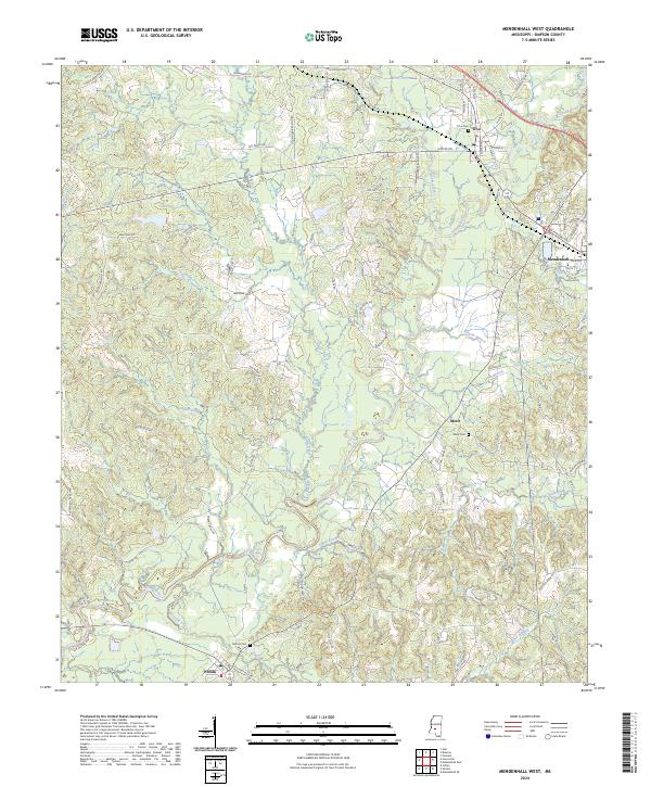 Mendenhall West topographic map thumbnail