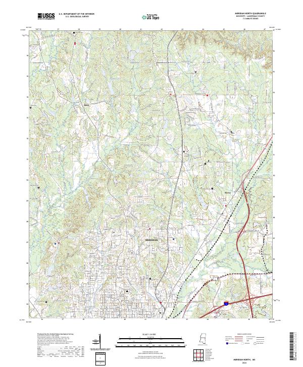 Meridian North topographic map thumbnail
