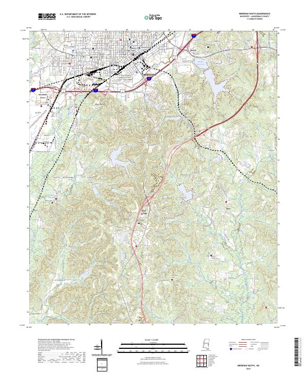 Meridian South topographic map thumbnail