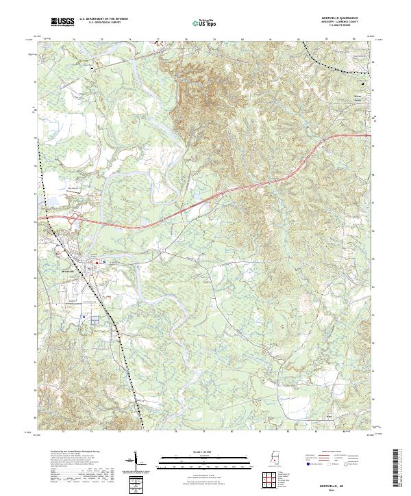 Monticello topographic map thumbnail