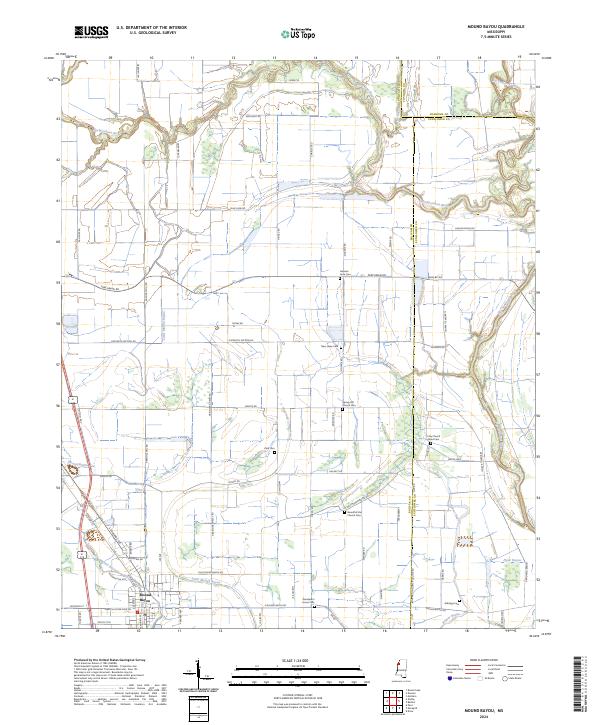Mound Bayou topographic map thumbnail