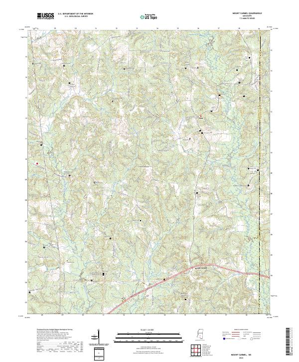 Mount Carmel topographic map thumbnail