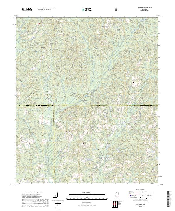 Mulberry topographic map thumbnail
