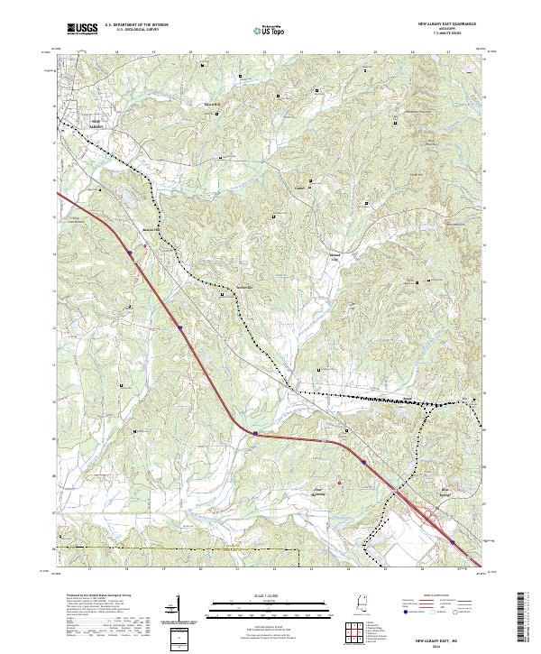New Albany East topographic map thumbnail