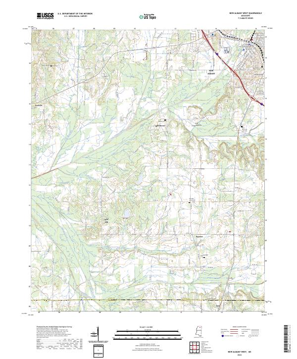 New Albany West topographic map thumbnail