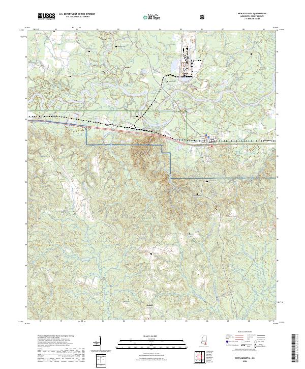 New Augusta 2024 topographic map thumbnail