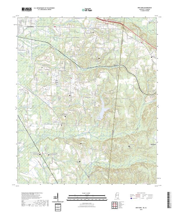 New Hope topographic map thumbnail